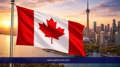 علم كندا أمام أفق مدينة تورونتو في إشارة إلى منح جامعة كارلتون في كندا للطلاب الدوليين