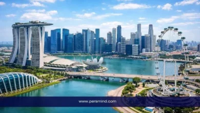 مشهد بانورامي لمدينة عالمية حديثة على الواجهة البحرية ضمن مقال عن مؤتمر القيادة العالمية للشباب وفرص المشاركة الدولية