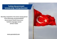 Turkish flag representing the Turkey Government Scholarship (Türkiye Bursları) for international students.