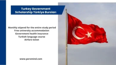 Turkish flag representing the Turkey Government Scholarship (Türkiye Bursları) for international students.