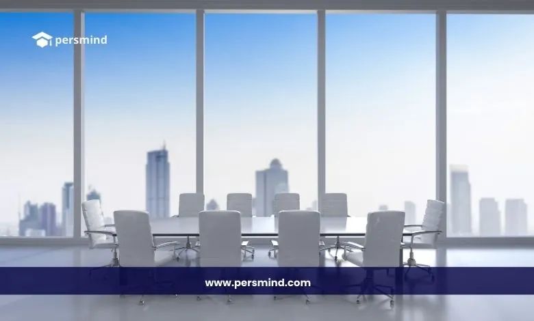 Youth Development Forum workshop session in a modern conference room with city skyline view