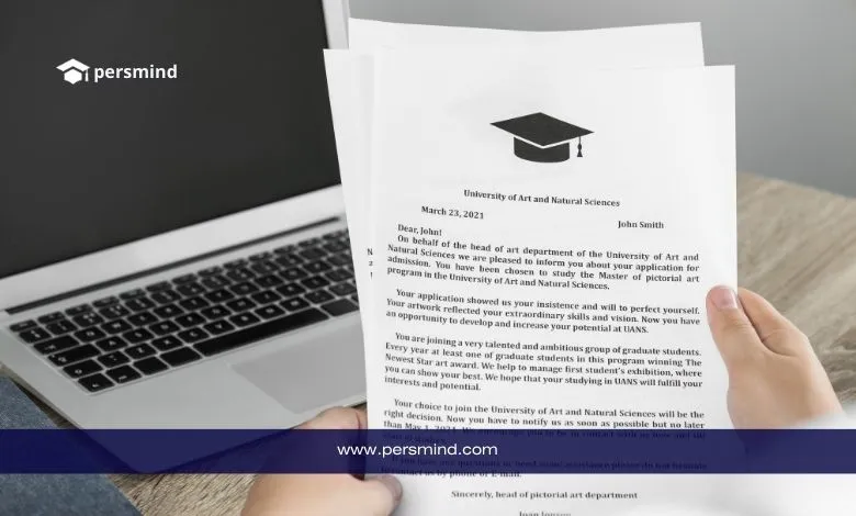 خطاب قبول جامعي – منحة دراسية ممولة بالكامل