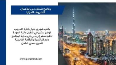 برنامج شركاء دبي للأعمال في مدينة دبي مع إطلالة على برج خليفة وفرص تدريب مهني ممولة بالكامل للمهنيين الدوليين