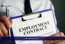 شخص يحمل ملفًا يحتوي على وثيقة بعنوان "عقد عمل في بلجيكا"، في سياق الحديث عن فرص العمل والعقود الوظيفية.