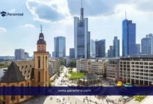 صورة لمدينة فرانكفورت في ألمانيا تظهر فيها ناطحات السحاب ومعالم المدينة، تُستخدم في مقال عن الأوسبيلدونغ في ألمانيا.