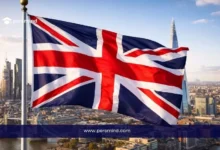 علم المملكة المتحدة أمام أفق لندن يرمز إلى جامعات بريطانية تقبل اختبار دوولينجو