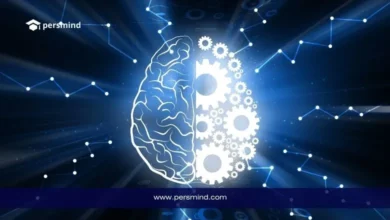 رسم توضيحي لنصف دماغ بشري ونصف تروس ميكانيكية يرمز إلى الدمج بين العلوم العقلية والهندسة في برامج مدرسة غاتسبي الصيفية