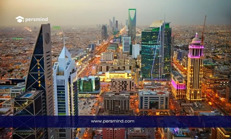 أفق مدينة الرياض مع أبراج حديثة يرمز إلى فرص العمل ومواقع التوظيف في السعودية