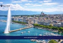 مشهد لمدينة جنيف وساعة المياه الشهيرة ضمن مقال عن تدريب الويبو WIPO في سويسرا