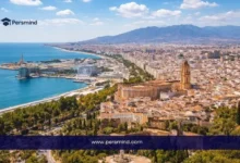 صورة بانورامية لمدينة مالقة الساحلية في إسبانيا ضمن مقال عن منحة جامعة مالقة للطلاب الدوليين