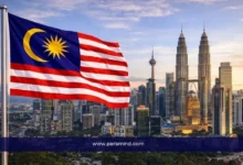 علم ماليزيا أمام أفق مدينة كوالالمبور في إشارة إلى منحة نظم المعلومات الإدارية للطلاب الدوليين