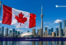 جائزة IEA للقيادة الشبابية في كفاءة الطاقة مع علم كندا وأفق مدينة تورنتو