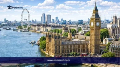 منظر نهاري لمعالم شهيرة في بريطانيا يظهر برج بيغ بن ونهر التايمز وعجلة لندن، ويُستخدم كصورة لمقال عن زمالة ERA الصيفية في كامبريدج