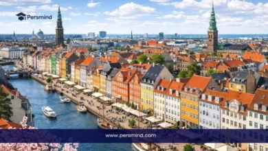 A featured image for the Civic Youth Forum in Denmark showing a colorful waterfront cityscape with historic buildings and boats along the canal.
