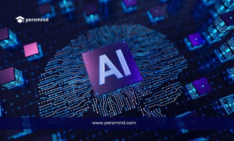 صورة تعبيرية عن منحة جامعة ستانفورد في الذكاء الاصطناعي تظهر شريحة إلكترونية تحمل رمز AI ضمن تصميم تقني حديث