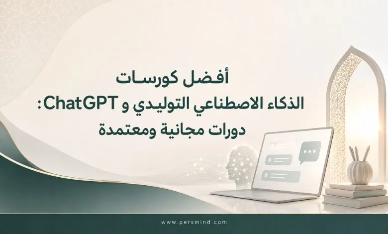 أفضل كورسات الذكاء الاصطناعي التوليدي وChatGPT