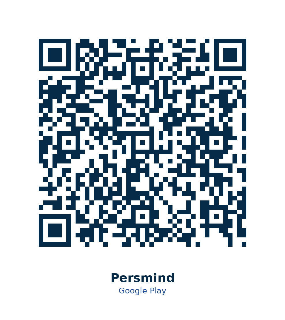 QR Code لتحميل تطبيق Persmind